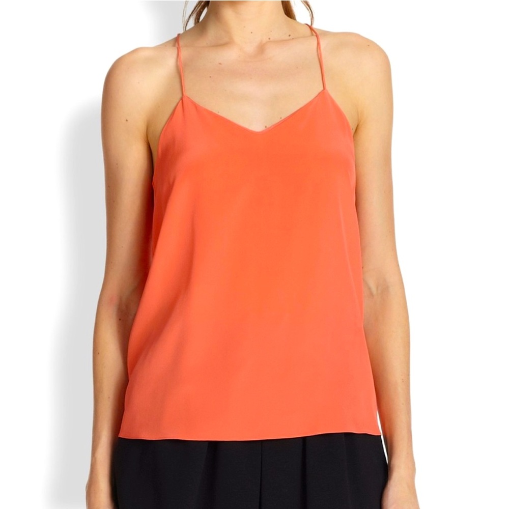 Tibi 100% silk cami peach